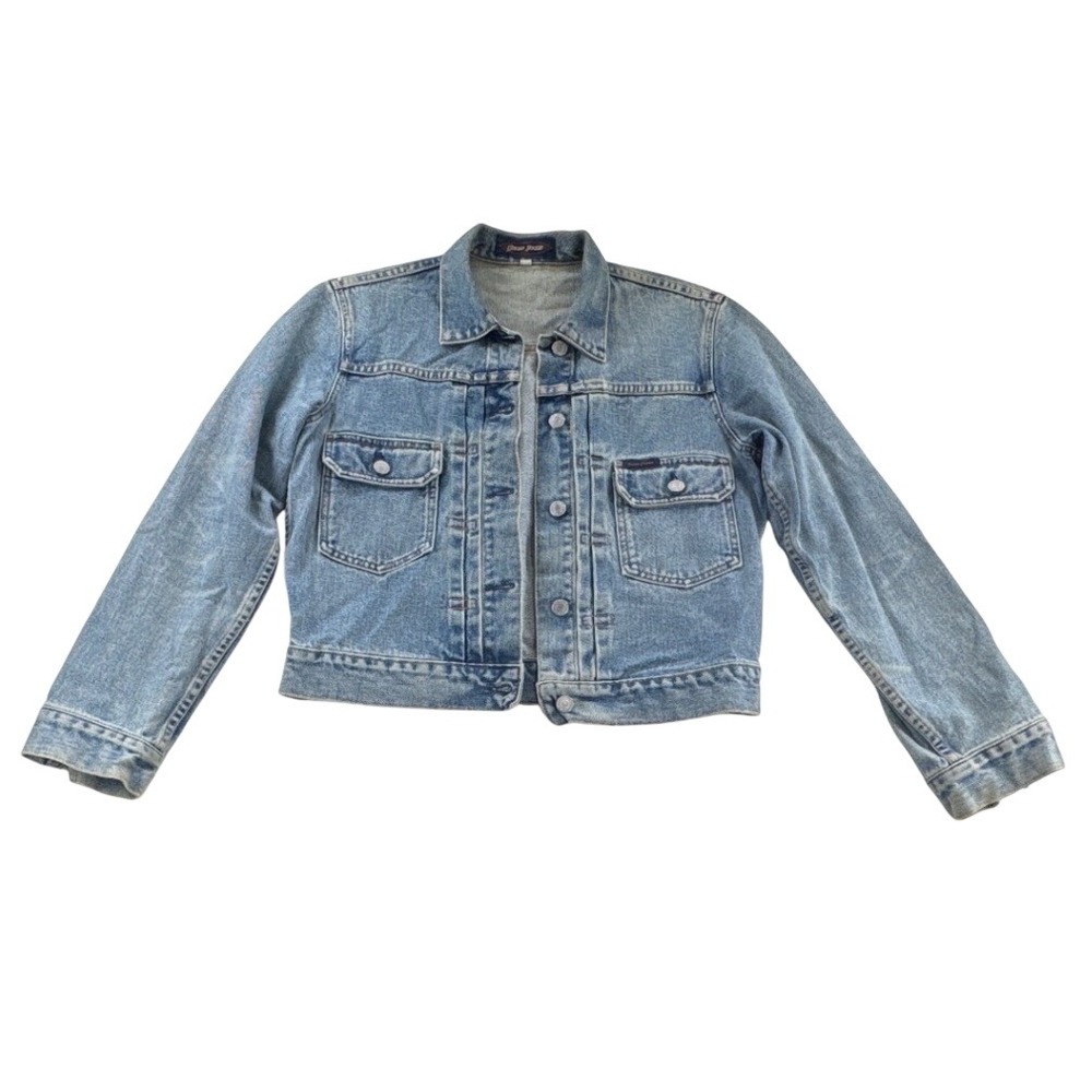 Vintage 90s Guess USA American Tradition Denim Jean Jacket Women Large USA Made - Picture 3 of 9